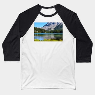 Elbow Lake in the Rockies. Baseball T-Shirt